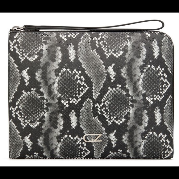 giuseppe zanotti 🎁NIB Python leather zip top pouch